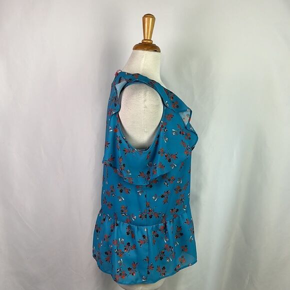 Parker Blue Floral Layered Top NWT - Picture 4 of 8
